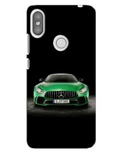 Чехол для Xiaomi Redmi S2 с картинкой «Mercedes — неоновый лого»