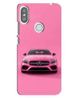 Чехол для Xiaomi Redmi S2 с картинкой «Розовый Mercedes AMG»