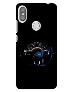 Чохол для Xiaomi Redmi S2 з картинкою «Салон Audi — кермо»