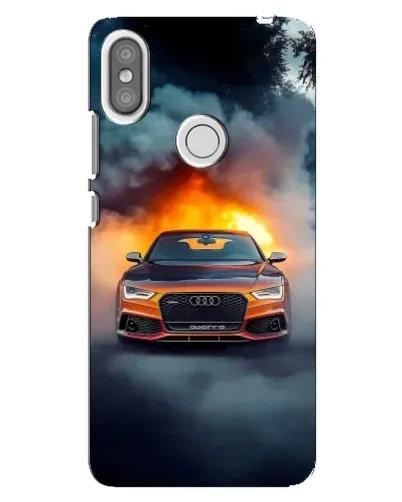 Чехол для Xiaomi Redmi S2 с картинкой «Audi в огненном дыму»