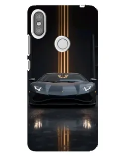 Чохол для Xiaomi Redmi S2 з картинкою «Lamborghini золоті лінії»