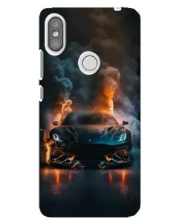 Чехол для Xiaomi Redmi S2 с картинкой «Lamborghini дымная эстетика»