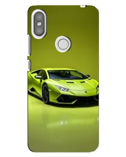 Чехол для Xiaomi Redmi S2 с картинкой «Салатовый Lamborghini Huracan»