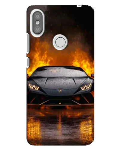 Чехол для Xiaomi Redmi S2 с картинкой «Lamborghini в огне»
