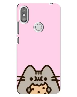 Чехол для Xiaomi Redmi S2 с картинкой «Pusheen и печенье»