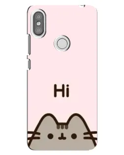 Чехол для Xiaomi Redmi S2 с картинкой «Пушин говорит Hi»