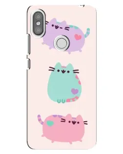 Чехол для Xiaomi Redmi S2 с картинкой «Pusheen трио»