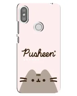 Чехол для Xiaomi Redmi S2 с картинкой «Pusheen логотип»