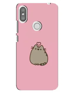 Чехол для Xiaomi Redmi S2 с картинкой «Pusheen сердце»