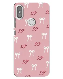 Чехол для Xiaomi Redmi S2 с картинкой «Сердца и банты»