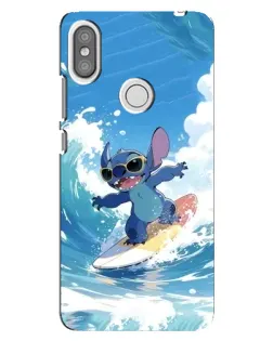 Чехол для Xiaomi Redmi S2 с картинкой «Стич на волне»