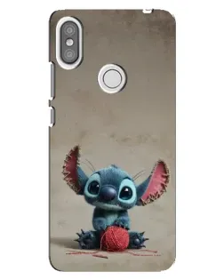 Чехол для Xiaomi Redmi S2 с картинкой «Стич на коричневом фоне»