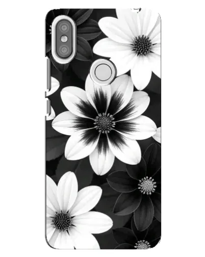 Чехол для Xiaomi Redmi S2 с картинкой «Монохромные астры»