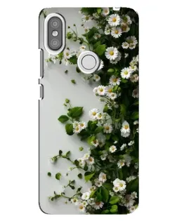 Чохол для Xiaomi Redmi S2 з картинкою «Гілка дрібних білих квітів»