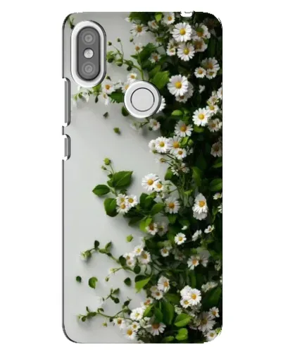 Чехол для Xiaomi Redmi S2 с картинкой «Ветка мелких белых цветов»