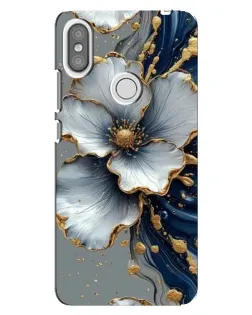 Чохол для Xiaomi Redmi S2 з картинкою «Біла квітка та золотий флюїд»