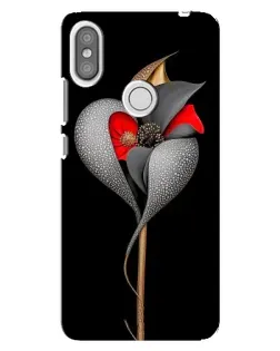 Чохол для Xiaomi Redmi S2 з картинкою «Срібна фантазійна квітка»