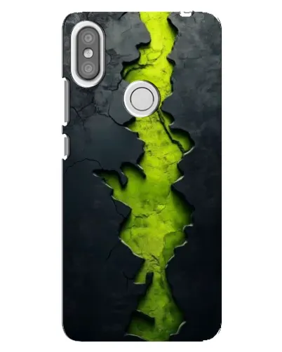 Чехол для Xiaomi Redmi S2 с картинкой «Салатовый разлом скалы»
