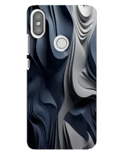 Чохол для Xiaomi Redmi S2 з картинкою «Об'ємні сині складки»
