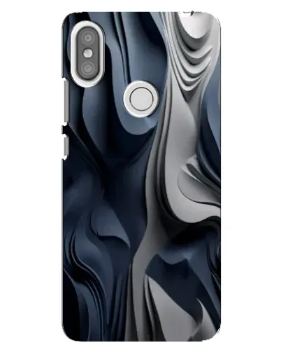 Чехол для Xiaomi Redmi S2 с картинкой «Объемные синие складки»