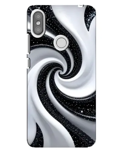 Чехол для Xiaomi Redmi S2 с картинкой «Черно-белая спираль»