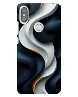 Чохол для Xiaomi Redmi S2 з картинкою «Об'ємні чорно-білі стрічки»