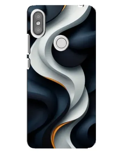 Чехол для Xiaomi Redmi S2 с картинкой «Объемные черно-белые ленты»