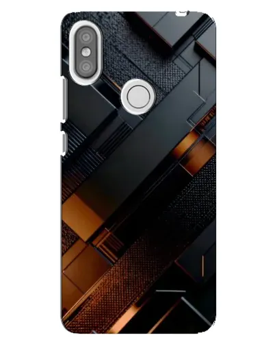 Чехол для Xiaomi Redmi S2 с картинкой «Черные геометрические блоки»