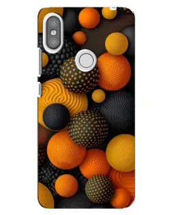 Чехол для Xiaomi Redmi S2 с картинкой «Объемные оранжевые сферы»