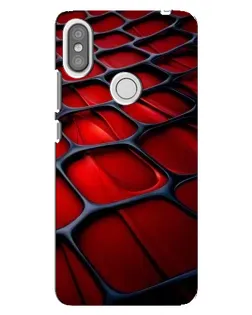 Чехол для Xiaomi Redmi S2 с картинкой «Красная глянцевая сетка»