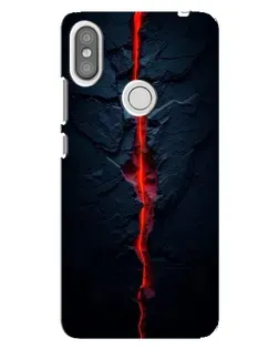 Чехол для Xiaomi Redmi S2 с картинкой «Kрасная лавовая трещина»
