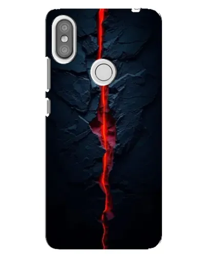Чехол для Xiaomi Redmi S2 с картинкой «Kрасная лавовая трещина»