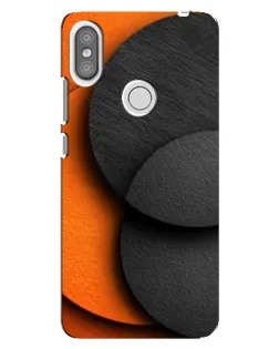Чехол для Xiaomi Redmi S2 с картинкой «Геометрия оранжевых кругов»