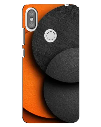Чехол для Xiaomi Redmi S2 с картинкой «Геометрия оранжевых кругов»