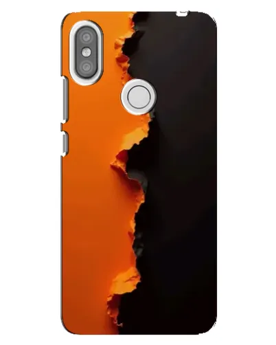 Чехол для Xiaomi Redmi S2 с картинкой «Оранжевый разлом»