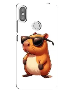 Чохол для Xiaomi Redmi S2 з картинкою «Капібара в окулярах»