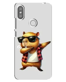 Чохол для Xiaomi Redmi S2 з картинкою «Капібара репер даб»