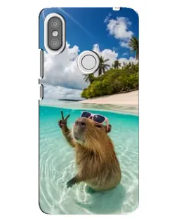 Чохол для Xiaomi Redmi S2 з картинкою «Капібара на морі»