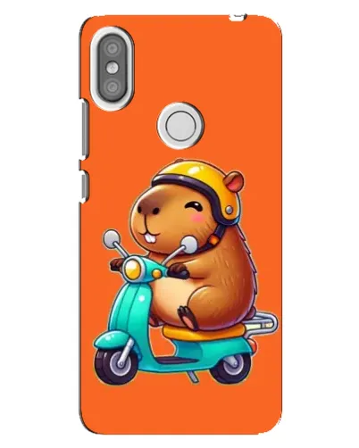 Чохол для Xiaomi Redmi S2 з картинкою «Капібара на скутері»