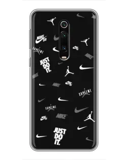 Чехол для Xiaomi Mi 9T с картинкой «Nike Black Pattern»
