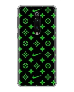Чехол для Xiaomi Mi 9T с картинкой «Неоновый принт LV»