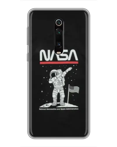 Чехол для Xiaomi Mi 9T с картинкой «NASA — шагаем по Луне»