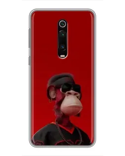 Чехол для Xiaomi Mi 9T с картинкой «Bored Ape в красном»