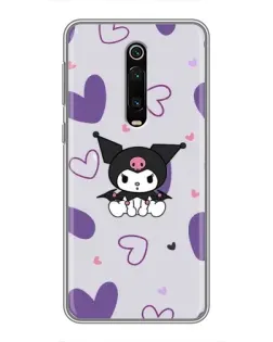 Чехол для Xiaomi Mi 9T с картинкой «Kuromi и лавандовые сердца»