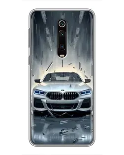 Чехол для Xiaomi Mi 9T с картинкой «BMW в свете фар»
