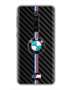 Чехол для Xiaomi Mi 9T с картинкой «Эмблема BMW и карбон»