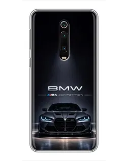 Чехол для Xiaomi Mi 9T с картинкой «BMW сквозь ночной город»