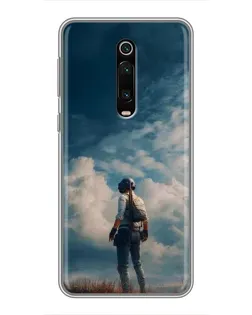 Чехол для Xiaomi Mi 9T с картинкой «Герой PUBG на скале»