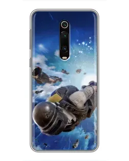 Чехол для Xiaomi Mi 9T с картинкой «Десант PUBG — прыжок»