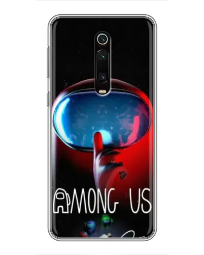 Чехол для Xiaomi Mi 9T с картинкой «Красный импостер — макро»